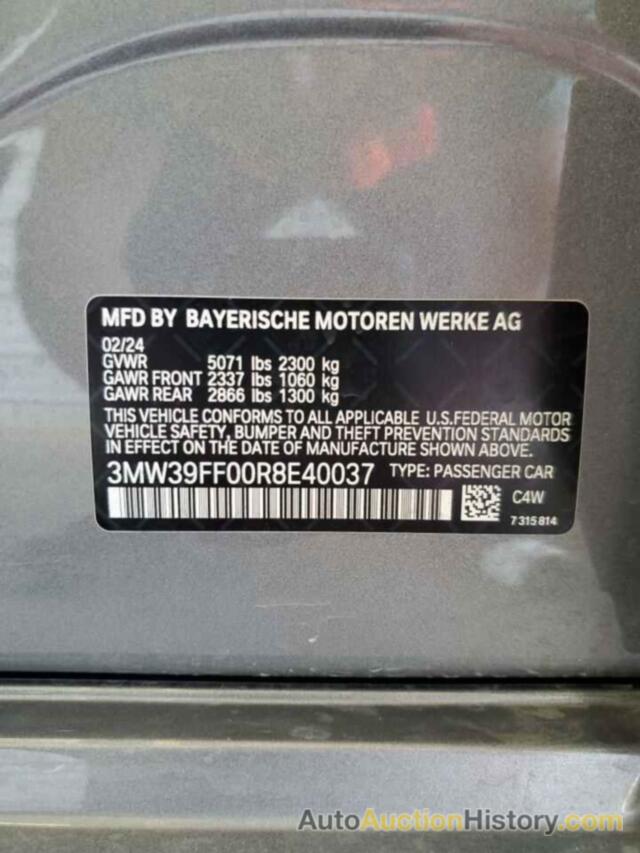 BMW 3 SERIES, 3MW39FF00R8E40037