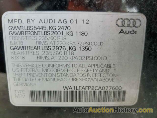 AUDI Q5 PREMIUM PLUS, WA1LFAFP2CA077600