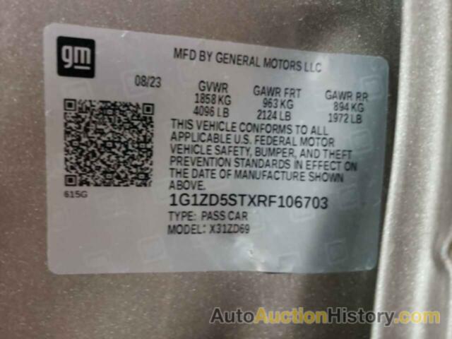 CHEVROLET MALIBU LT, 1G1ZD5STXRF106703