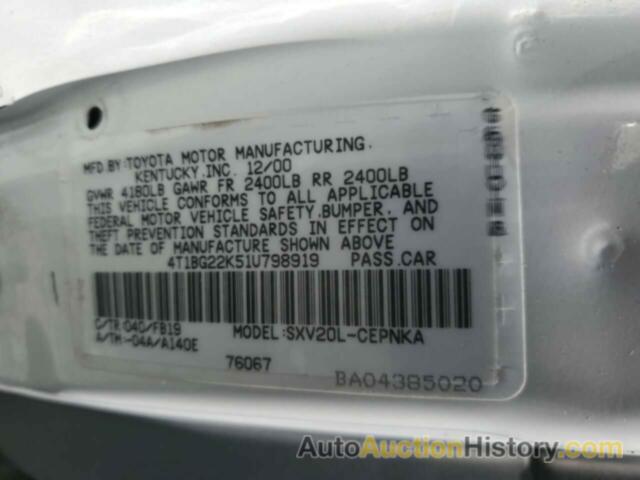 TOYOTA CAMRY CE, 4T1BG22K51U798919