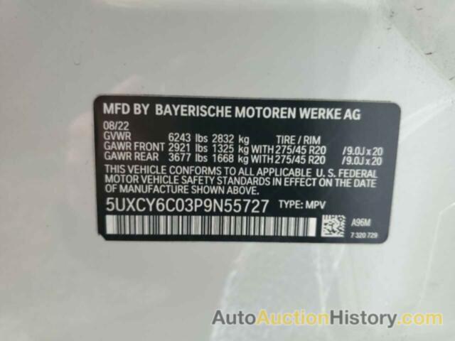 BMW X6 XDRIVE40I, 5UXCY6C03P9N55727
