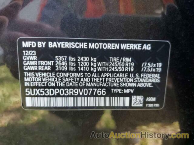 BMW X3 XDRIVE30I, 5UX53DP03R9V07766