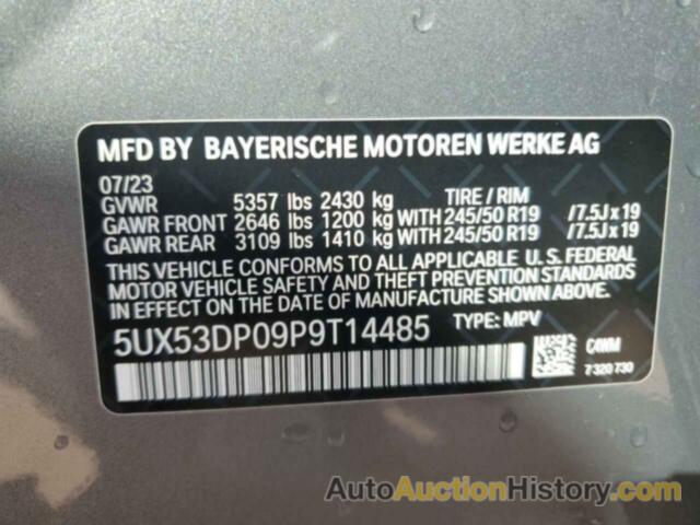 BMW X3 XDRIVE30I, 5UX53DP09P9T14485