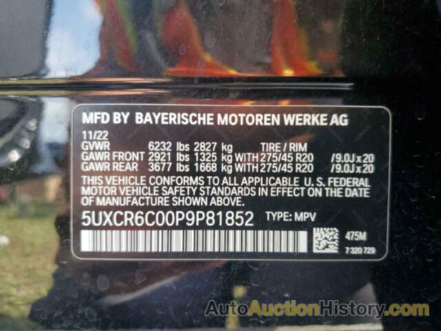 BMW X5 XDRIVE40I, 5UXCR6C00P9P81852