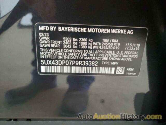 BMW X3 SDRIVE30I, 5UX43DP07P9R39382