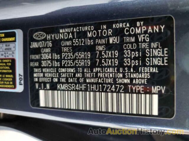 HYUNDAI SANTA FE SE ULTIMATE, KM8SR4HF1HU172472