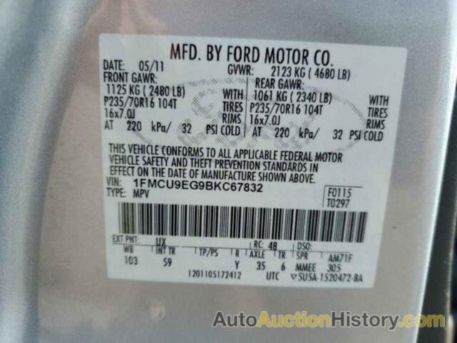 FORD ESCAPE LIMITED, 1FMCU9EG9BKC67832