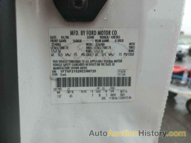 FORD F250 SUPER DUTY, 1FTNF21528ED98725