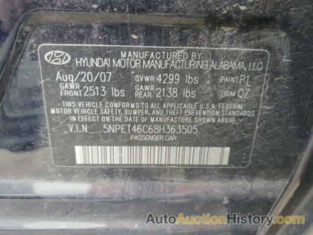 HYUNDAI SONATA GLS, 5NPET46C68H363505