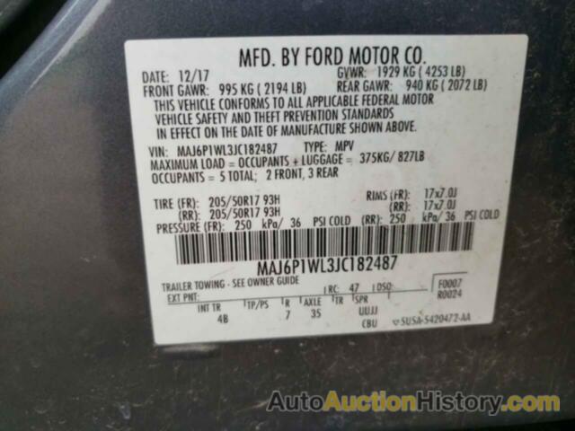 FORD ECOSPORT TITANIUM, MAJ6P1WL3JC182487