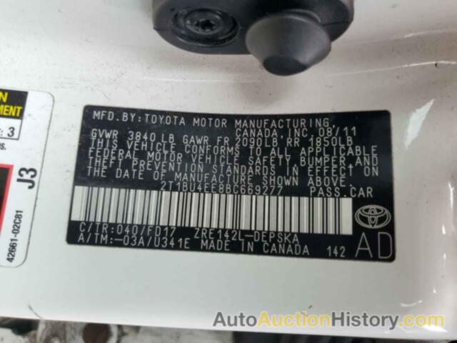 TOYOTA COROLLA BASE, 2T1BU4EE8BC669277