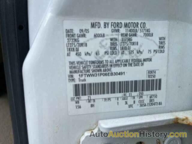 FORD F350 SRW SUPER DUTY, 1FTWW31P06EB30491