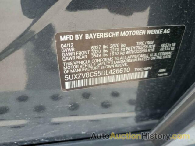 BMW X5 XDRIVE50I, 5UXZV8C55DL426610