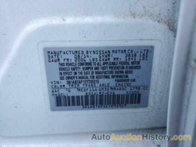 NISSAN SENTRA S, 3N1AB7AP1EY295919