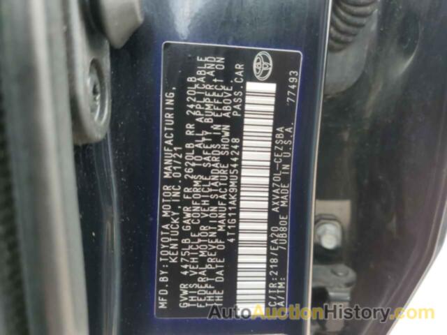 TOYOTA CAMRY SE, 4T1G11AK9MU544248