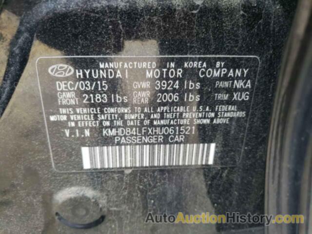 HYUNDAI ELANTRA SE, KMHD84LFXHU061521