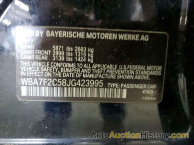 BMW 7 SERIES XI, WBA7F2C58JG423995