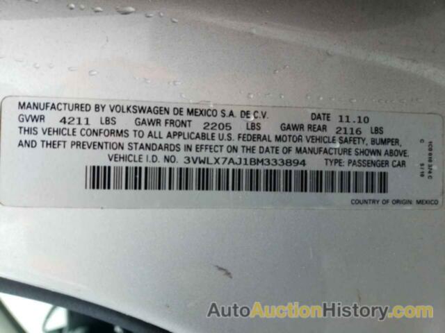 VOLKSWAGEN JETTA SEL, 3VWLX7AJ1BM333894