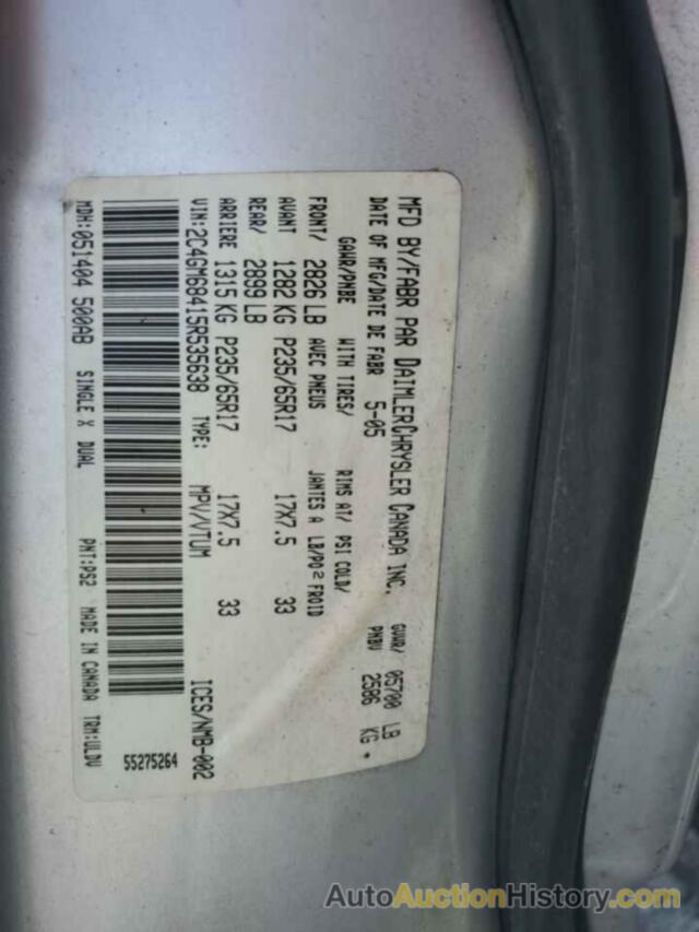 CHRYSLER PACIFICA TOURING, 2C4GM68415R535638