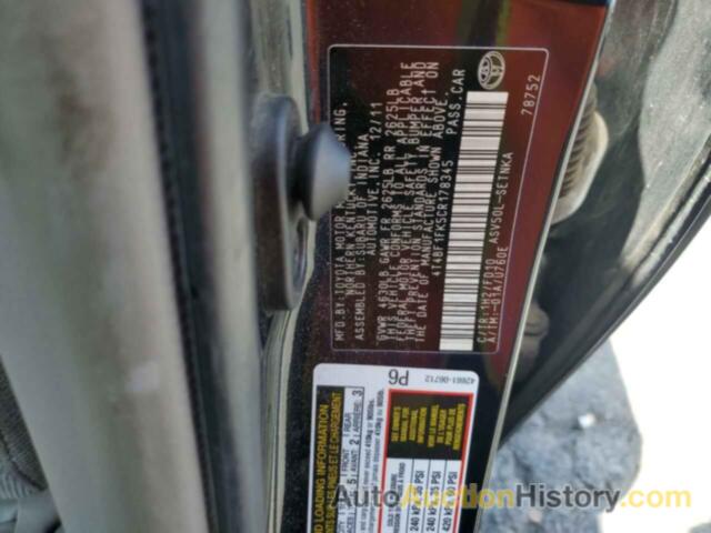 TOYOTA CAMRY BASE, 4T4BF1FK5CR178345