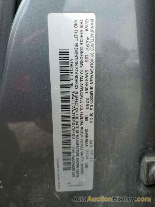 VOLKSWAGEN JETTA TDI, 3VWLL7AJ7BM079720