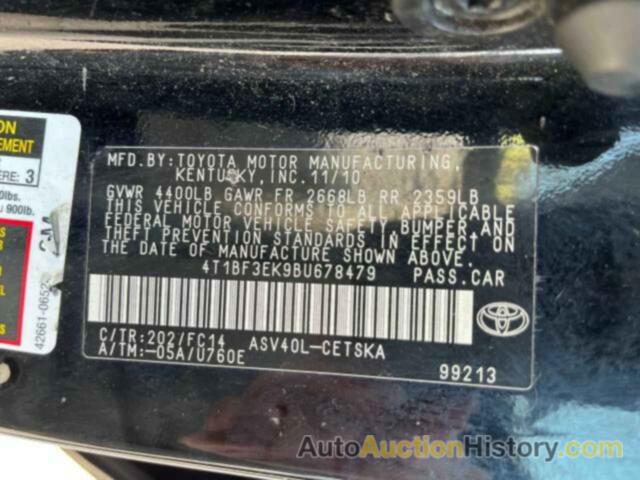 TOYOTA CAMRY BASE, 4T1BF3EK9BU678479