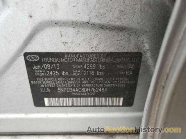 HYUNDAI SONATA GLS, 5NPEB4AC8DH762484