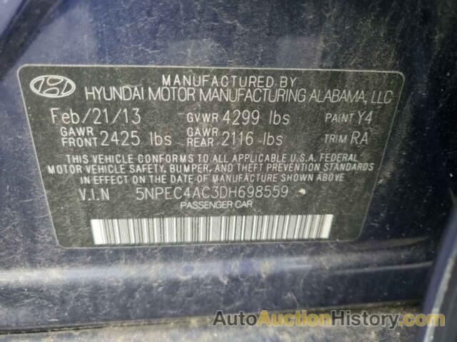 HYUNDAI SONATA SE, 5NPEC4AC3DH698559