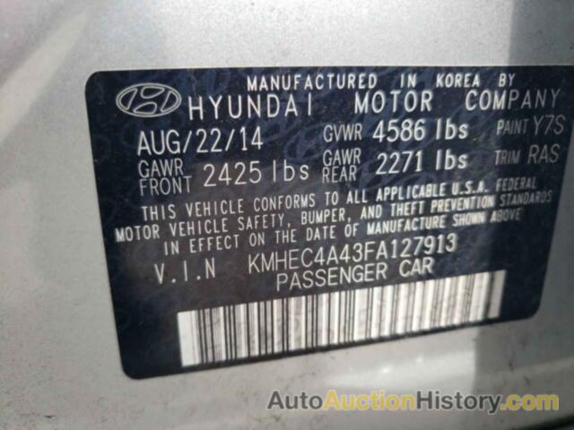 HYUNDAI SONATA HYBRID, KMHEC4A43FA127913