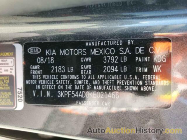 KIA FORTE EX, 3KPF54AD8KE021466