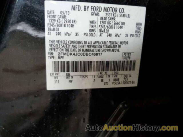 FORD EDGE SEL, 2FMDK4JC0DBC46817