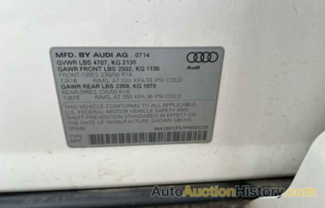 AUDI Q3 PREMIUM PLUS, WA1BFCFS7FR003235