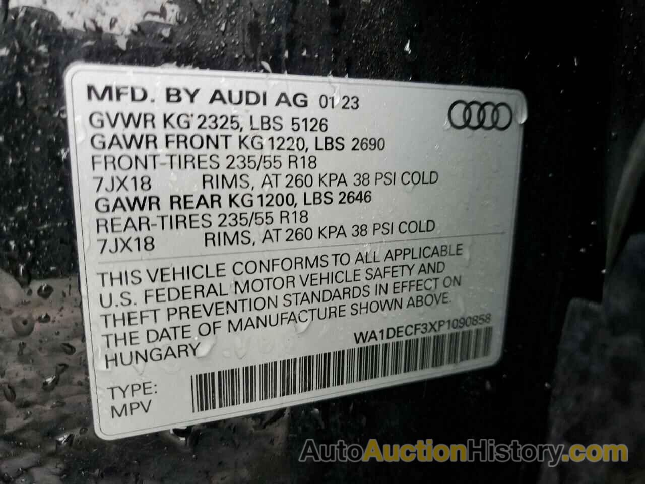 AUDI Q3 PREMIUM S LINE 45, WA1DECF3XP1090858