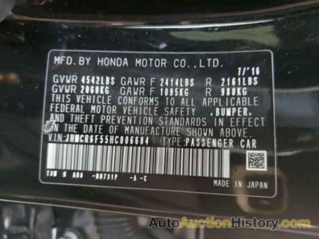 HONDA ACCORD HYBRID EXL, JHMCR6F55HC006684