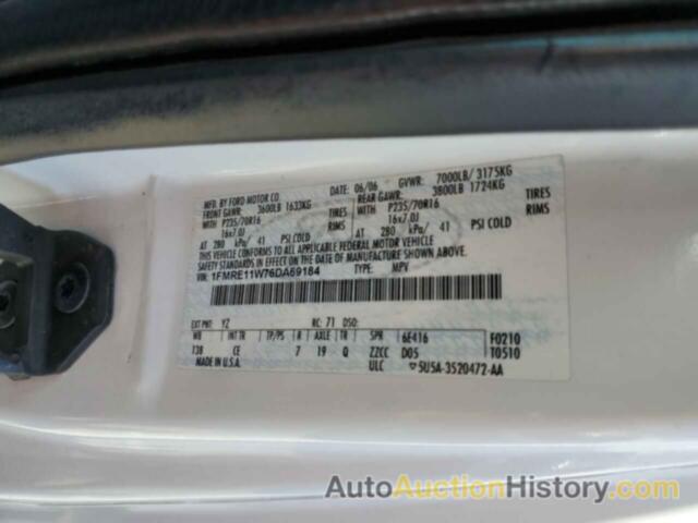 FORD ALL Models E150 WAGON, 1FMRE11W76DA69184