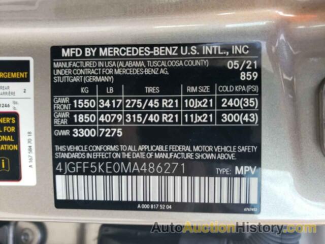 MERCEDES-BENZ GLS-CLASS 450 4MATIC, 4JGFF5KE0MA486271