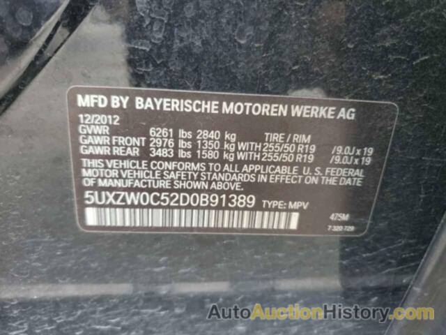 BMW X5 XDRIVE35D, 5UXZW0C52D0B91389