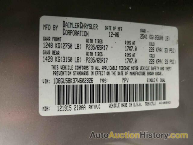 DODGE NITRO SLT, 1D8GU58K37W602826