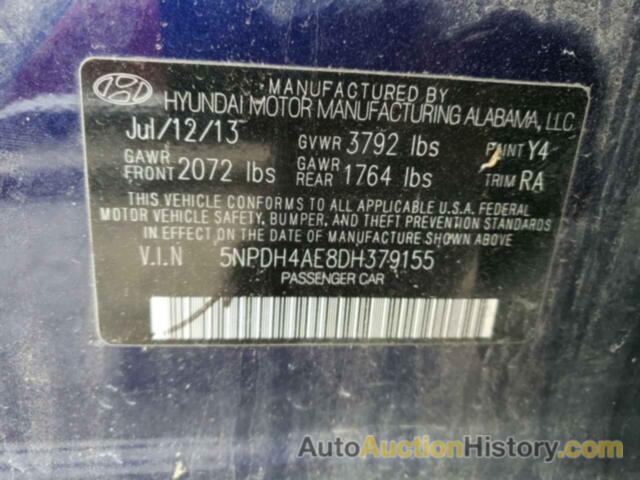 HYUNDAI ELANTRA GLS, 5NPDH4AE8DH379155