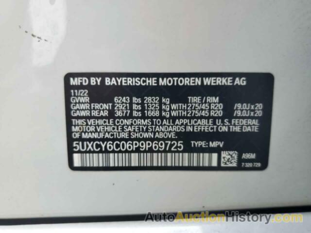 BMW X6 XDRIVE40I, 5UXCY6C06P9P69725