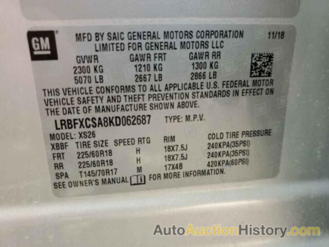 BUICK ENVISION ESSENCE, LRBFXCSA8KD062687