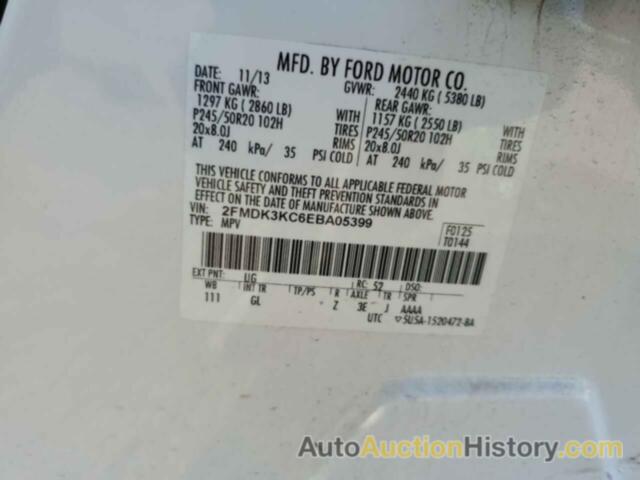 FORD EDGE LIMITED, 2FMDK3KC6EBA05399