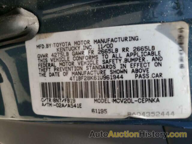 TOYOTA CAMRY LE, 4T1BF28K61U961944