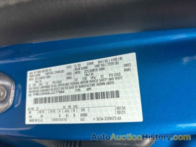 FORD ESCAPE SEL, 1FMCU9H64LUC77984