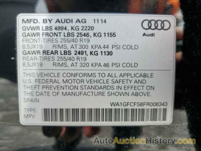 AUDI Q3 PRESTIGE, WA1GFCFS6FR006343