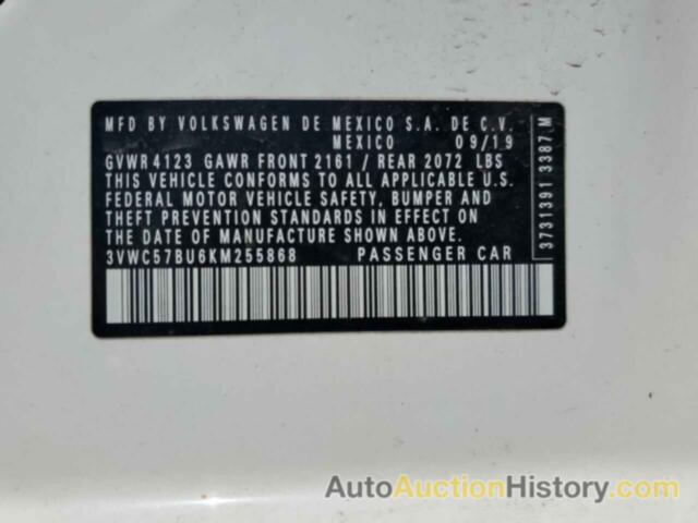 VOLKSWAGEN JETTA S, 3VWC57BU6KM255868