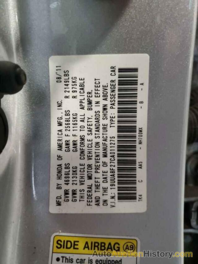 ACURA TL, 19UUA8F27CA011275