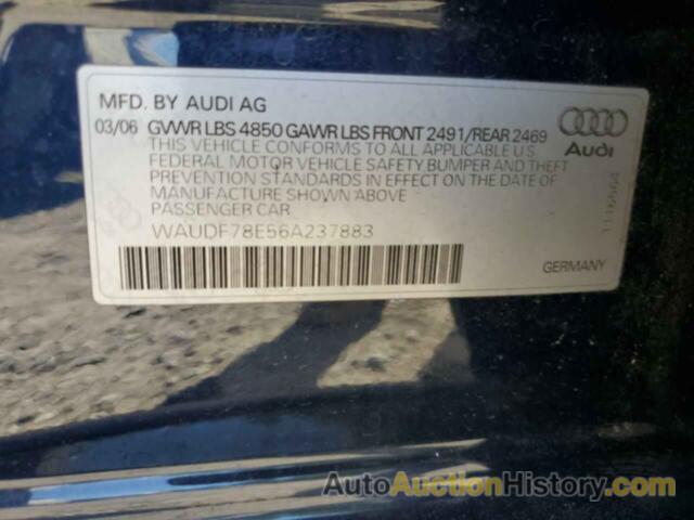 AUDI A4 2.0T QUATTRO, WAUDF78E56A237883