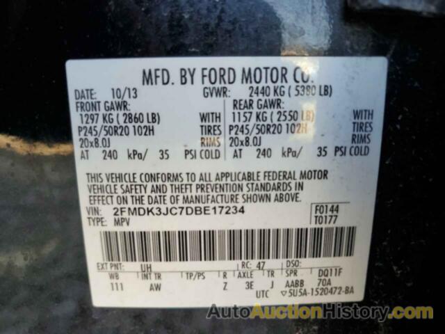 FORD EDGE SEL, 2FMDK3JC7DBE17234