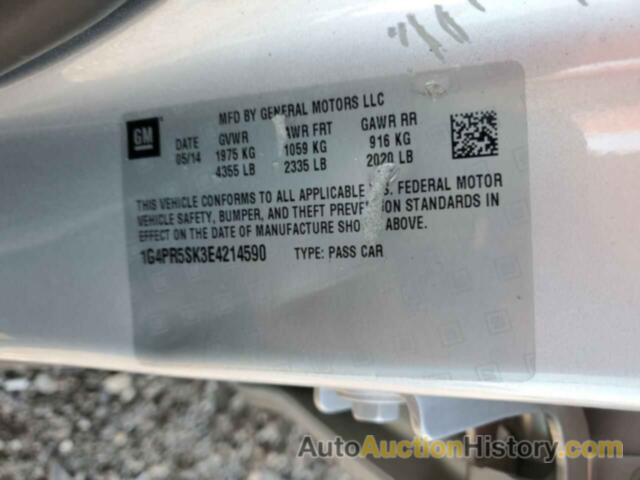 BUICK VERANO CONVENIENCE, 1G4PR5SK3E4214590